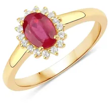 Rafaela Donata Ring Sterling Silber Rubin (glasgefüllt) in gelbgold | Gr.: 58