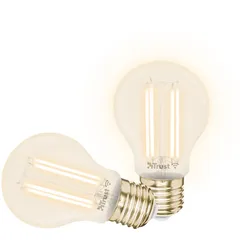 Trust E27 DUO-PACK LED FILAMENT WI-FI Smartes WiFi LED-Filament, Lichtstimmung weiß, Fassung E27, von Ihrem Smartphone/Tablet zu steuern