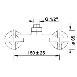 Sapho AXIA Duscharmatur für Duschsäule 990E Chrom