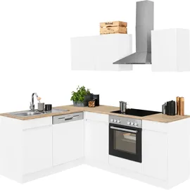 OPTIFIT Winkelküche L-Form 210 x 175 cm weiß