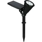 rl live your light Außenstrahler Kunststoff Metall schwarz 1 Watt inkl. Dämmerungssensor IP44