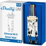 Shelly Plus Uni | Smartes Wi-Fi- und Bluetooth-gesteuertes Modul mit potenzialfreien Kontakten | Hausautomatisierung | Kein Hub erforderlich | Präziser Spannungsmesser | Impulszählung