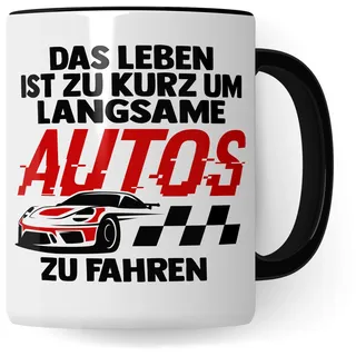 Auto Tasse Geschenk für Autoliebhaber Auto-Schrauber Männer Autofan Auto-Tuner Kaffeetasse Coupe Cabrio Tuning Geschenke für Ihn KFZ Autoverrückt Geschenkidee