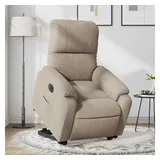 vidaXL Relaxsessel mit Aufstehhilfe Elektrisch Taupe Mikrofasergewebe