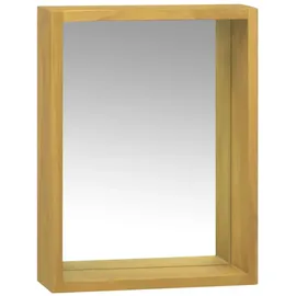 vidaXL Spiegelschrank 30x10x40 cm Massivholz Teak