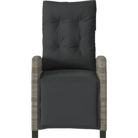 vidaXL Gartensessel 58,4 x 69,7 x 93 cm grau mit Fußteil
