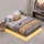 VASAGLE Bettrahmen 140 x 200 cm, mit LED-Beleuchtung, Bettgestell,