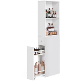 VASAGLE Midischrank 40 x 134,4 x 18 cm Weiß