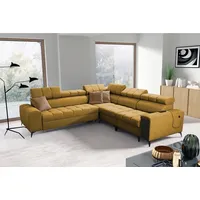 Kaiser möbel Designer-Ecksofa mit Schlaffunktion und Bar GRECO III