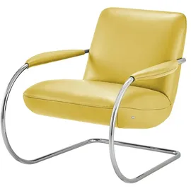 KOINOR Freischwingersessel Jingle Leder 80 x 83 x 95 cm Gelb