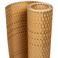 vidaXL Balkon-Sichtschutz Hellbraun 500x80 cm Poly Rattan