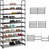 Relaxdays XXL Schuhregal Stecksystem, 10 Ebenen, modular, HxBxT: 175,5