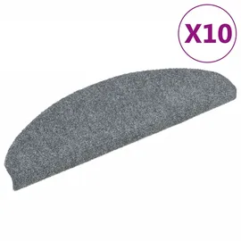 vidaXL Selbstklebende Treppenmatten 10 Stk. Hellgrau 65x21x4 cm