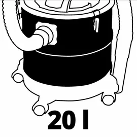 Einhell Aschesauger TC-AV 1729 DW 20 l