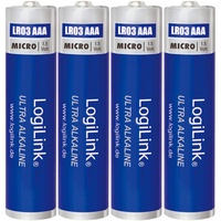 Logilink Ultra Power Alkaline Micro AAA 4er-Pack LR03B4 Haushaltsbatterie Einwegbatterie Alkali