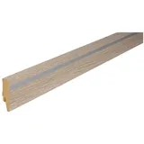 Kosche - Sockelleiste mdf 16 x 58 x 2500 mm Maritim Eiche Silber Fußleiste Hochwertig Robust
