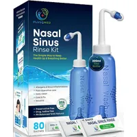 Nasenduschen-Set, 300 ml Flasche + 80 Salzbeutel, Neti-Kännchen, Nasendusche, Nasendusche, Erwachsene, Kinder ab 5 Jahren, Nasendusche zur Nasenreinigung und Nasenspülung