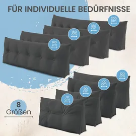 eloneo Rückenkissen – Keilkissen fürs Bett & Sofa, abnehmbarer Bezug, praktisches Seitenfach Handy 1 St Kissen