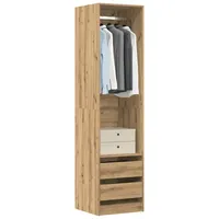 VidaXL Kleiderschrank Artisan-Eiche 50x50x200 cm Holzwerkstoff