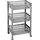 Plast Team Aufbewahrungs-Trolley 50 x 68 x 50 cm 3-tlg. silber