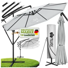 tillvex Ampelschirm Ø 300 cm Grau