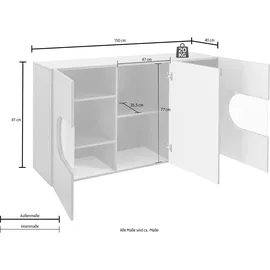 Home Affaire Sideboard 150 x 81 x 40 cm Weiß