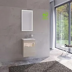 Keuco Stageline Waschtisch-Unterschrank 32822180102 Dekor Cashmere, Glas Cashmere klar, 46x62,5x38cm, mit Elektrik, rechts