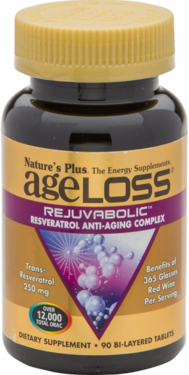 Natures Plus AgeLoss® REJUVABOLIC Resveratrol Anti-Aging Complex 90 Tabletten