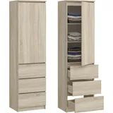 home collective Kleiderschrank 50x40x180 cm Beige