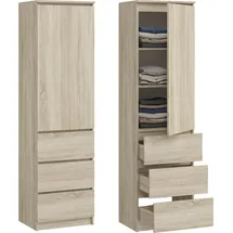 home collective Kleiderschrank 50x40x180 cm Beige
