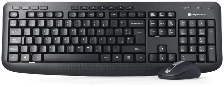 Neues Dynabook Wireless Set Keyboard & Silent Mouse KL50M - ES PA5350E-1SPH Tastatur + Maus + Aufkleber