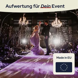 Primaflor Event- und Messeteppich, Rips Dublin - Schwarz, 1,00m x 1,00m,