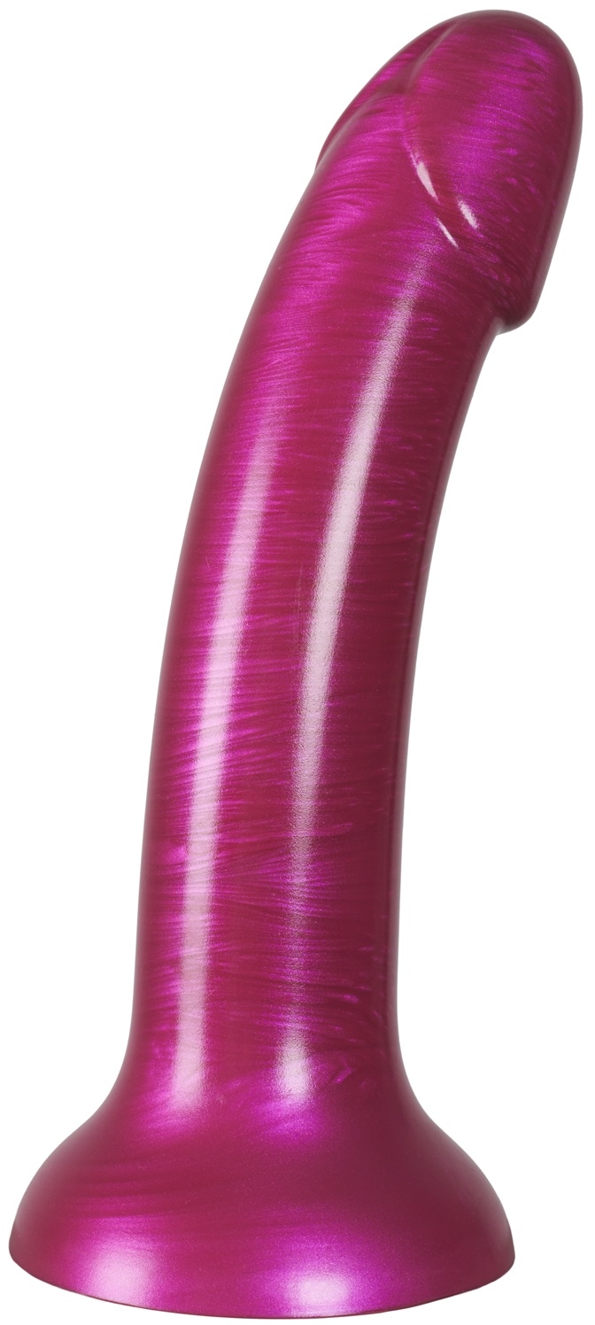 baseks Silikondildo in Metallic-Pink 18 cm - Pink - Pink