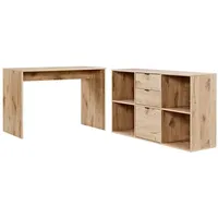 Mokebo Schreibtisch, Eiche, 112x77x54 cm, Arbeitszimmer, Schreibtische, Bürotische