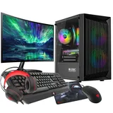 VIST Gaming PC Komplett Set R7 5700G 32GB RX Vega SSD 1TB WiFi Win 11 LCD 24"