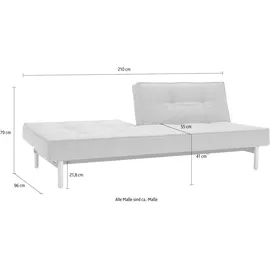 Innovation Living Schlafsofa Splitback Polyester 3-Sitzer Grau