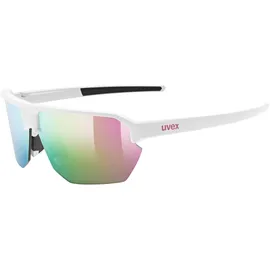 Uvex vectiv Sportbrille, white matt - mirror Pink/CAT3
