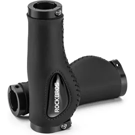 ROCKBROS Fahrradgriffe Leder Schwarz