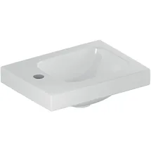 Geberit iCon Light Handwaschbecken 38 cm mit Hahnloch links, ohne Überlauf, weiß KeraTect