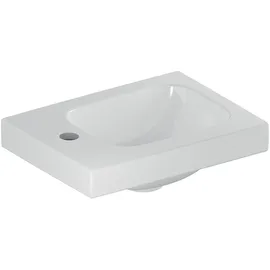 Geberit iCon Light Handwaschbecken 38 cm mit Hahnloch links, ohne Überlauf, weiß KeraTect