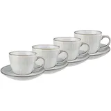 BUTLERS Kaffeetasse 0,27 l Grau 4 St.