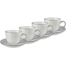 BUTLERS Kaffeetasse 0,27 l Grau 4 St.