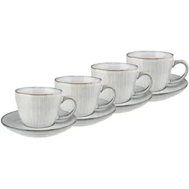 BUTLERS Kaffeetasse 0,27 l Grau 4 St.
