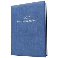 Adina 2026 ADINA Reservierungsbuch A4 blau-metallic 1 Tag auf