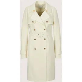 Madeleine Trenchcoat MADELEINE "Trenchcoat Eleganter Zweireiher mit breitem Reverskragen", Damen, Gr. 42, weiß (wollweiß), Obermaterial: 50% Polyester PES. 50% Wolle WO., Modern, gerade, Mäntel, Ärmelriegel