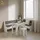 livinity® Eckbankgruppe, Weiß 180 x 150 cm mit Tisch