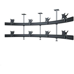 MonLines MDH226B Para 4+4 Monitor Deckenhalterung bis 32 Zoll, schwarz
