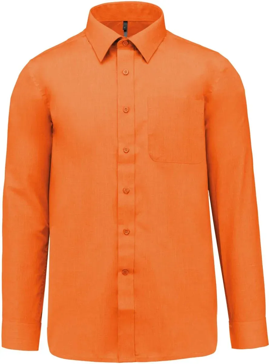 Kariban Herren Popeline Hemd 'Jofrey' langarm K545 orange XL