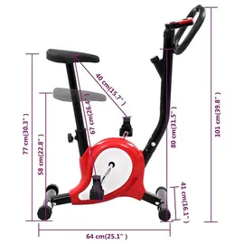 vidaXL Heimtrainer rot/weiß