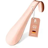 JK-Trade Schuhlöffel aus Edelstahl, rosegold, 1,5mm Materialstärke, Länge: 15cm